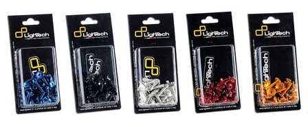 LIGHTECH Fairing Screw Kit Cobalt Aluminum (44 Pieces) Yamaha Mt-03