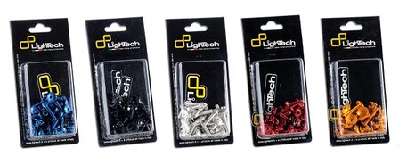 LIGHTECH Fairing Screw Kit Cobalt Aluminum (42 Pieces) Yamaha Mt-10