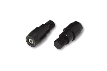 P&amp;W Handlebar ends, alu, black, f. Yamaha M16x1.5 (161-046)