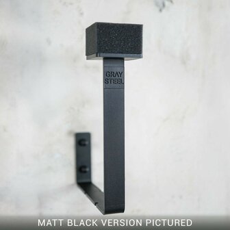 Gray steel X3 helmet &amp; gear wall mount Gun Metal