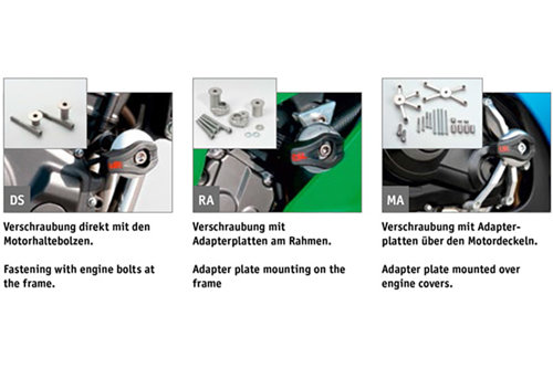 LSL CRASH-PAD MONTAGEKIT YAMAHA MT-10, 16- ZWART