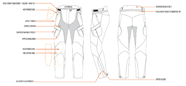 Yamaha Motorbroek Dames maat M