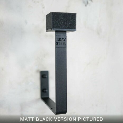 Gray steel X3 helmet & gear wall mount Gun Metal