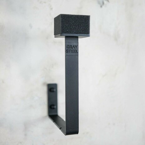 Gray steel X3 helmet & gear wall mount Matt Black