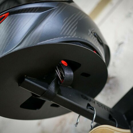Gray steel X5 helmet & gear wall mount Matt Black