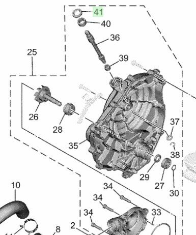 Yamaha oliekeerring tbv koppelingsstift 93102-15212