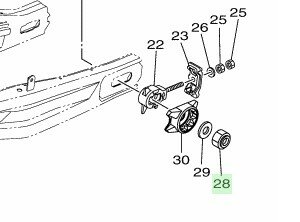 Yamaha Moer tbv As Achterwiel 90185-18009