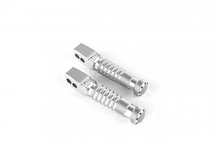 GILLES SPORT FOOT PEG SET, PILLION, SILVER