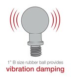 RAM® Bal Adapter met M10-1.25 Gegoten Post