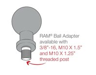 RAM® Bal Adapter met M10-1.25 Gegoten Post